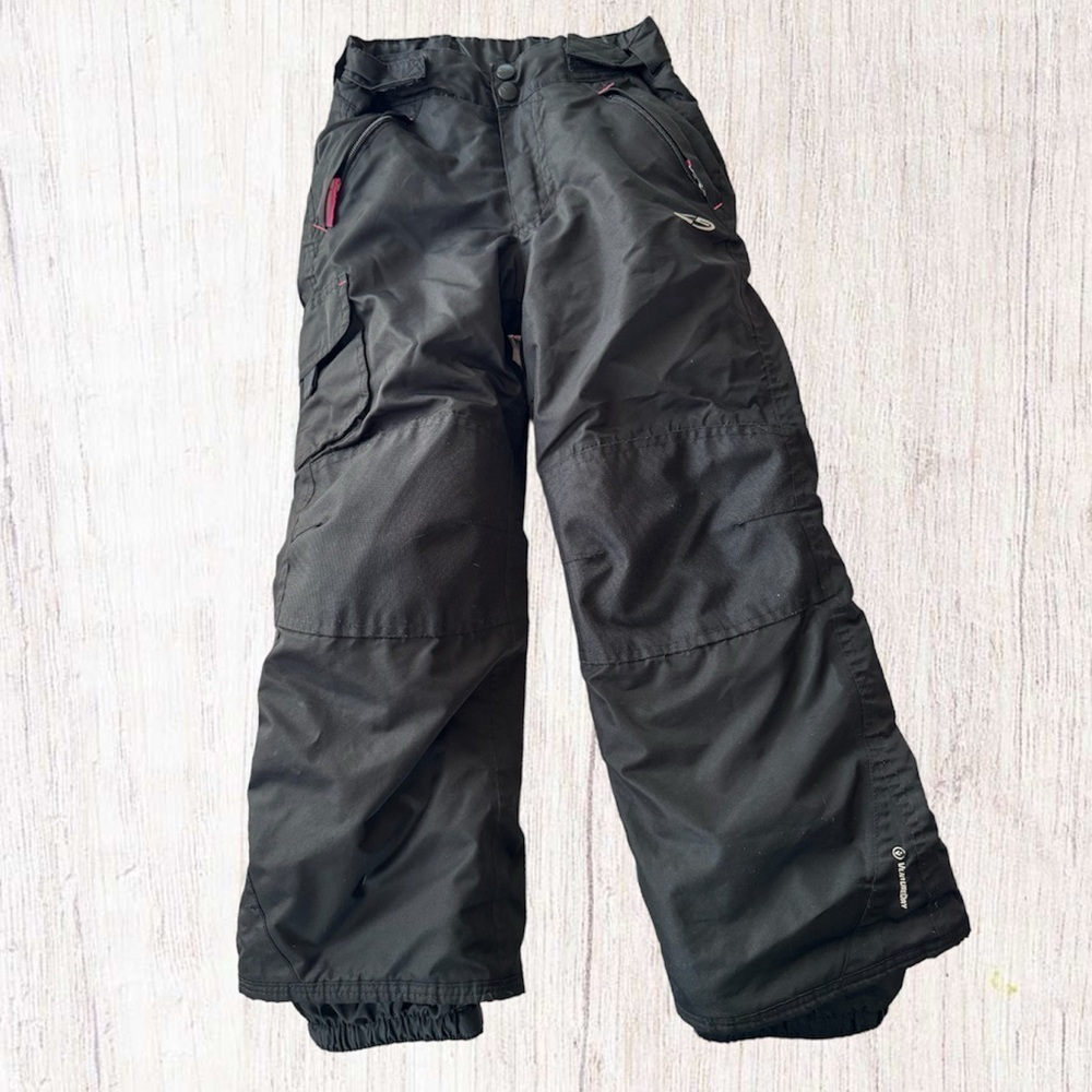 Champion Snow Pants Size 6/6X Water Resistant Black Pink